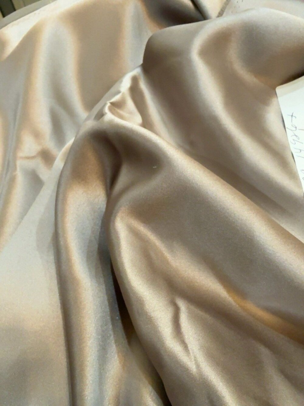 Champagne Gold Satin Fabric 3.5 Yards x 60” Wide Shiny Formal Bridal Sewing